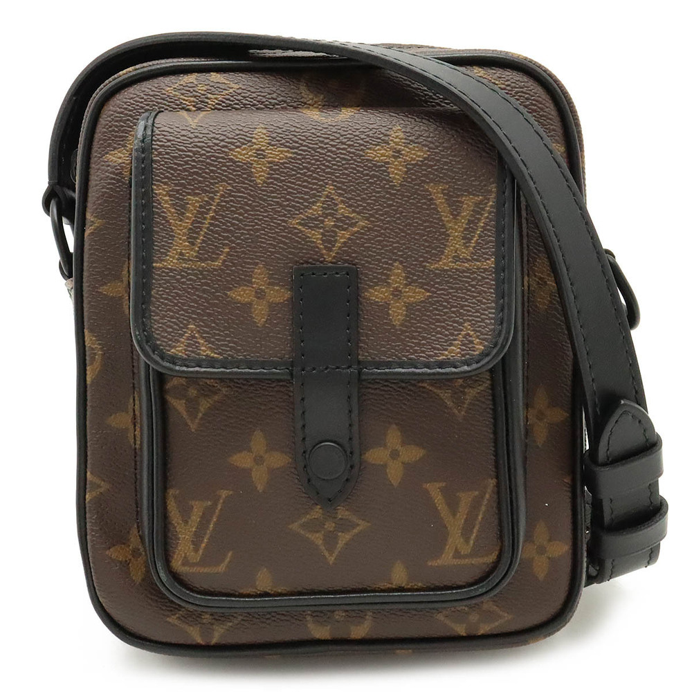 LOUIS VUITTON Monogram Macassar Brown Christopher Wearable Wallet Shoulder Bag